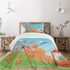 Flat Art Colorful Bedspread Set
