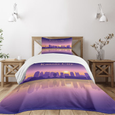 Downtown Cityscape Bedspread Set