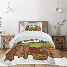 Retro Vineyard Harvest Bedspread Set