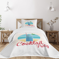 Beach Cocktail Party Bedspread Set