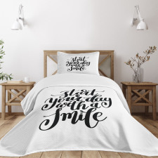 Positive Thoughts Sign Bedspread Set