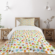 Seasonal Birds and Bees Bedspread Set