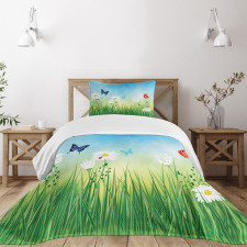 Meadow Daisies Grass Bedspread Set