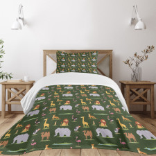 Leopard Elephant Camel Bedspread Set