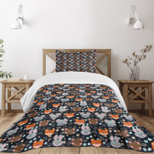 Bunny Fox with Glasses Bedspread Set
