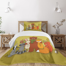 Wild Animals Friends Bedspread Set
