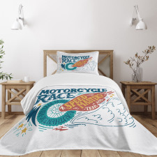 Colorful Tire Words Bedspread Set