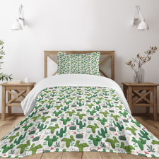 Exotic Succulent Plants Bedspread Set