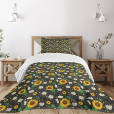 Daisy Buds Sunflower Bedspread Set