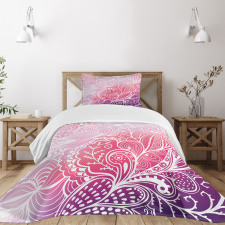 Boho Intricate Floral Design Bedspread Set