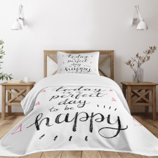 Grunge Inspirational Words Bedspread Set