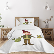 Little Elf Boy with Clover Bedspread Set