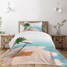 Beach Landscape Paradise Bedspread Set