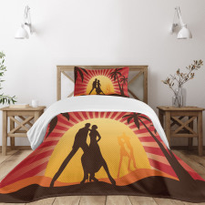 Dancing Tango Couple Bedspread Set