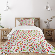 Cartoon Style Vegetable Bedspread Set