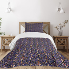 Folk Ornament with Triangles Bedspread Set