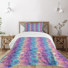 Vertical Colorful Stripes Bedspread Set