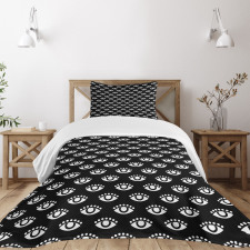 Circles and Ogee Shapes Bedspread Set