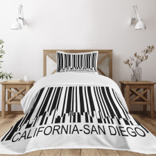 Barcode City Buildings Bedspread Set