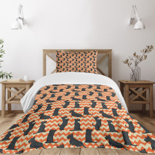 Crooked Zigzag Backdrop Bedspread Set