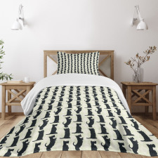 Checkered Rhombus Motif Bedspread Set