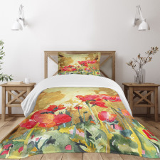 Poppy Blossoms Countryside Bedspread Set