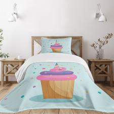 Unicorn Cake Fairy Rainbow Bedspread Set