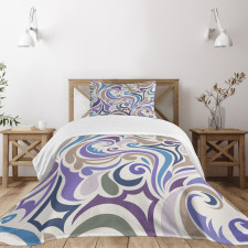 Funky Asymmetrical Shapes Bedspread Set