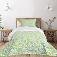 Watercolor Leaves Bedspread Set