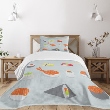 Sea Food Dish Bedspread Set