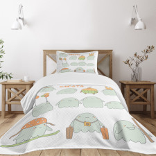 Funny Scary Characters Bedspread Set