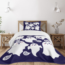 Scary Ghost Characters Boo Bedspread Set
