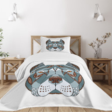 Zentangle Art Terrier Head Bedspread Set