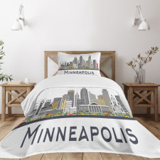 Doodle Minneapolis View Bedspread Set