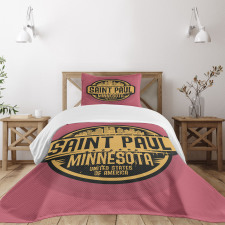 Capital City Grunge Stamp Bedspread Set