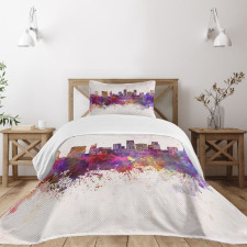 Grunge Splashes Cityview Bedspread Set