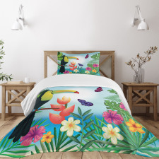 Paradise Flower Blossoms Bedspread Set
