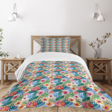 Jungle Nature Flourish Motifs Bedspread Set