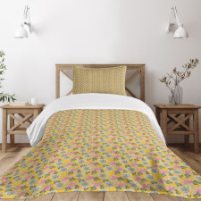 Exotic Beauty Theme Hibiscus Bedspread Set