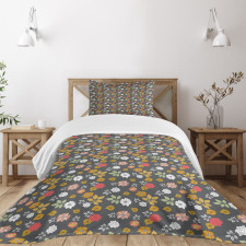 Blooming Japanese Flowers Bedspread Set