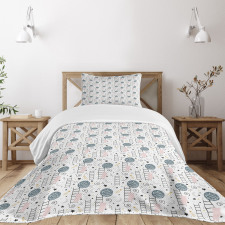 Bear and Stars Cartoon Bedspread Set