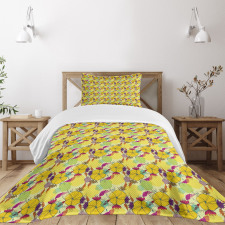 Vibrant Summer Blossoms Art Bedspread Set