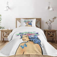 Floral Spring Woman Teen Bedspread Set