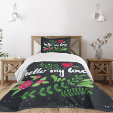 Hello My Love Words Bedspread Set