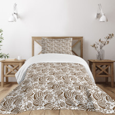 Chocolate Beans Abstract Bedspread Set