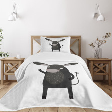 Happy Donkey with a Smile Bedspread Set