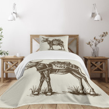 Vintage Animal with Baskets Bedspread Set