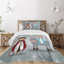 Historical Birth Cartoon Bedspread Set