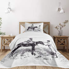 Water Carrier Vintage Sketch Bedspread Set