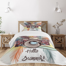 Hello Summer Calligraphy Bedspread Set